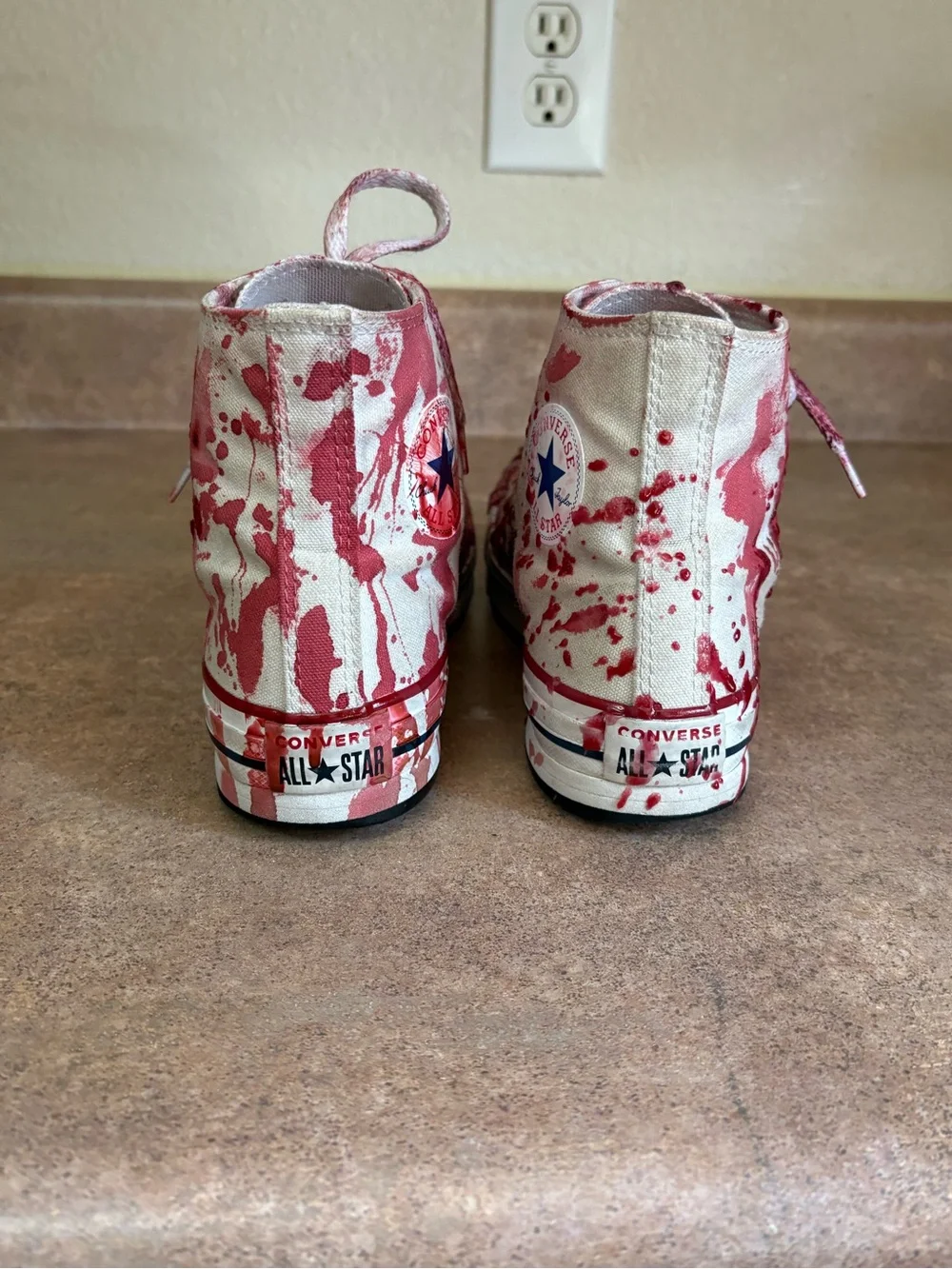 Custom Zombie Converse All Star youth 4.5 Bloody Horror Halloween Costume Shoes
